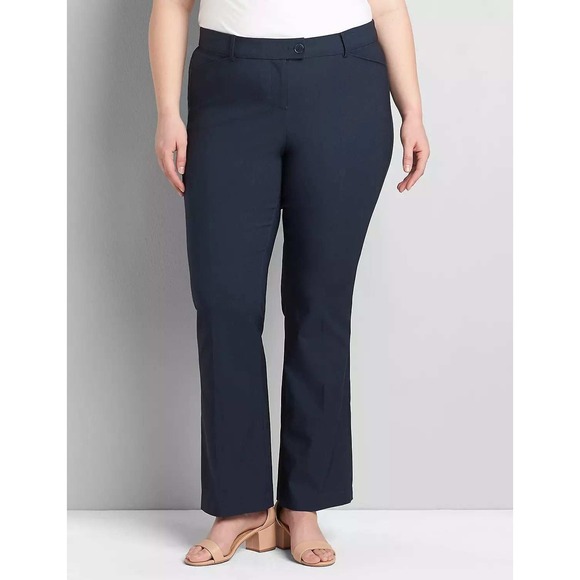 Lane Bryant Pants - Lane Bryant  Signature Fit Boot Allie Pant Size 24R‎ Navy High Rise FLEX Stretch